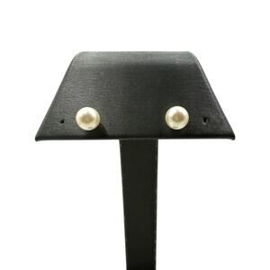 10K Yellow Gold Pearl Like Stud Earrings (17539)